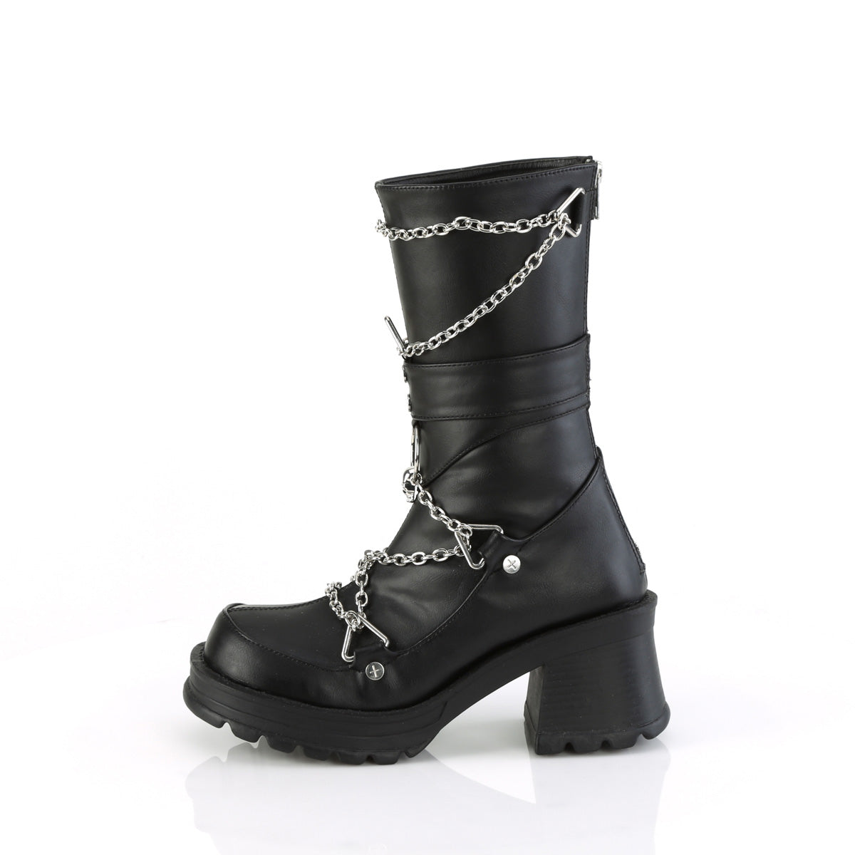 DemoniaCult  Boots BRATTY-120 Blk Vegan Leather
