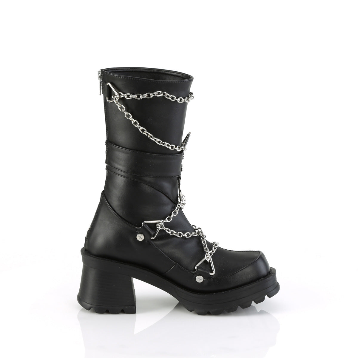 DemoniaCult  Boots BRATTY-120 Blk Vegan Leather