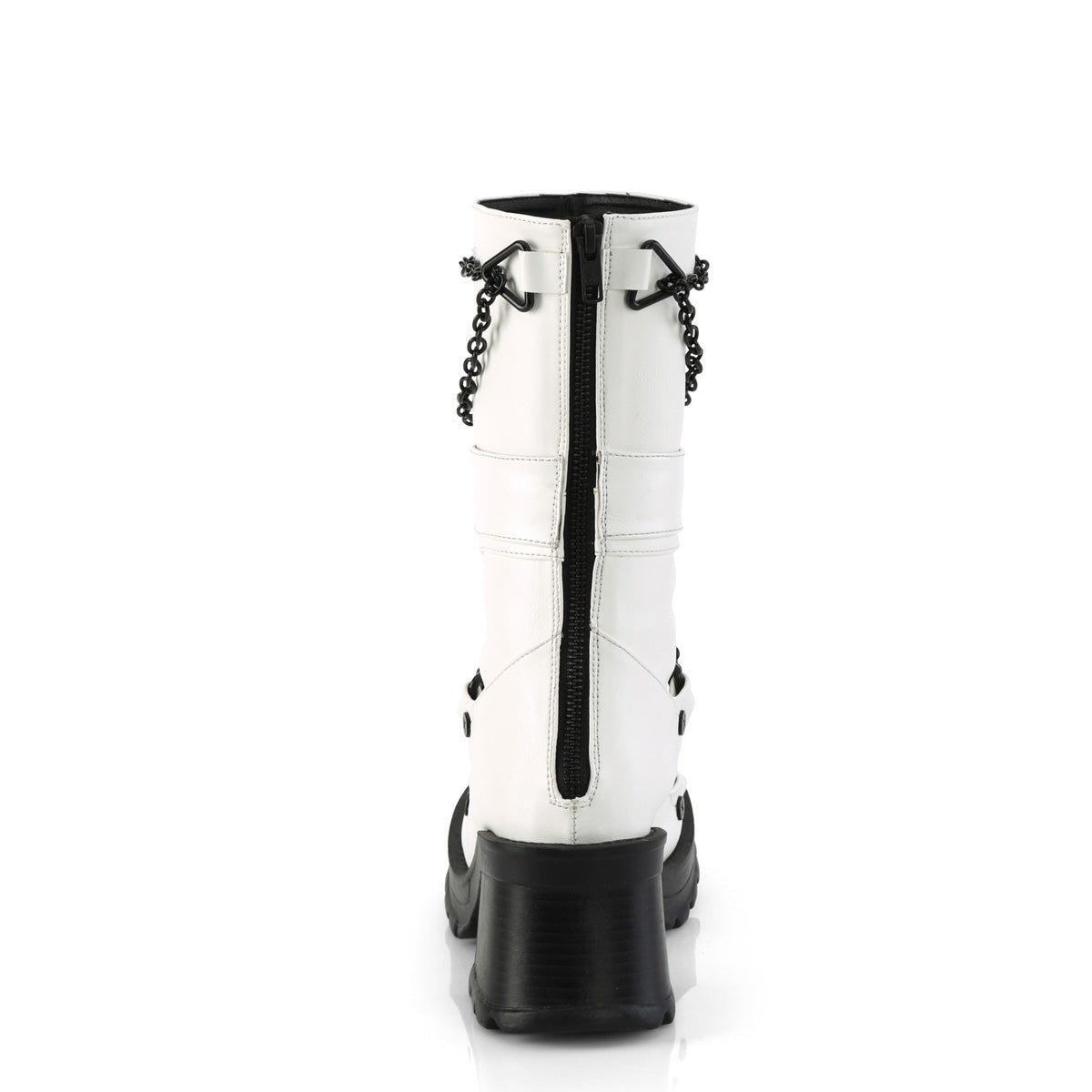 DemoniaCult  Boots BRATTY-120 Wht Vegan Leather