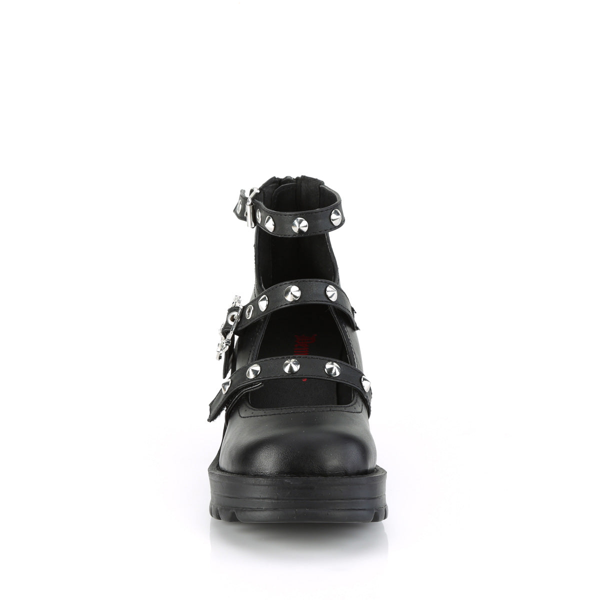 DemoniaCult  Pompes BRATTY-30 Cuir végétalien BLK