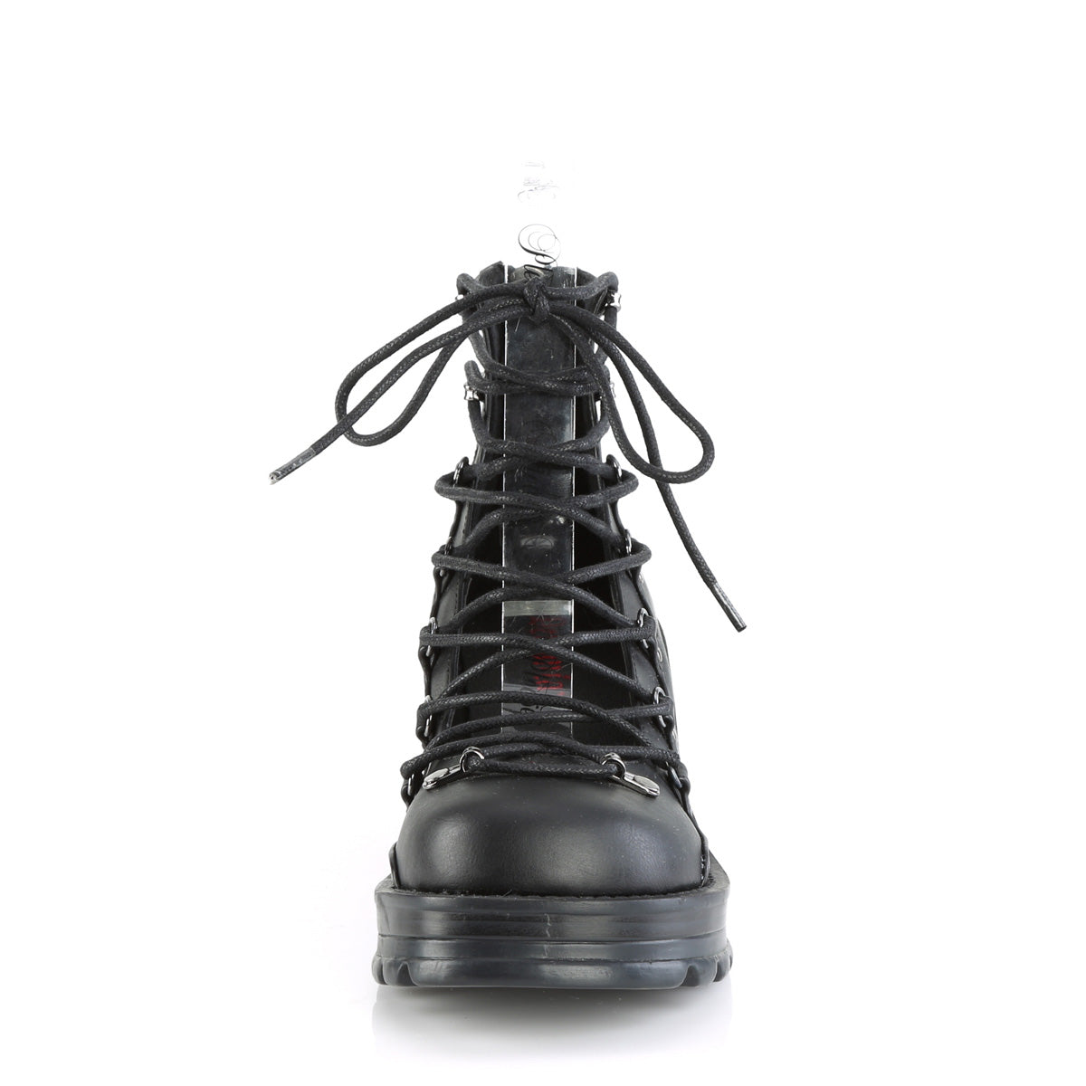 DemoniaCult  Pompes BRATTY-32 Cuir végétalien BLK