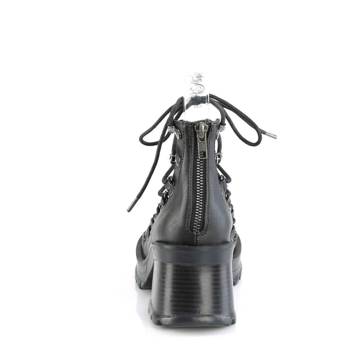 DemoniaCult  Pompes BRATTY-32 Cuir végétalien BLK