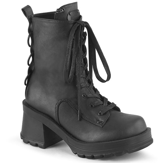 DemoniaCult  Ankle Boots BRATTY-50 Blk Vegan Leather