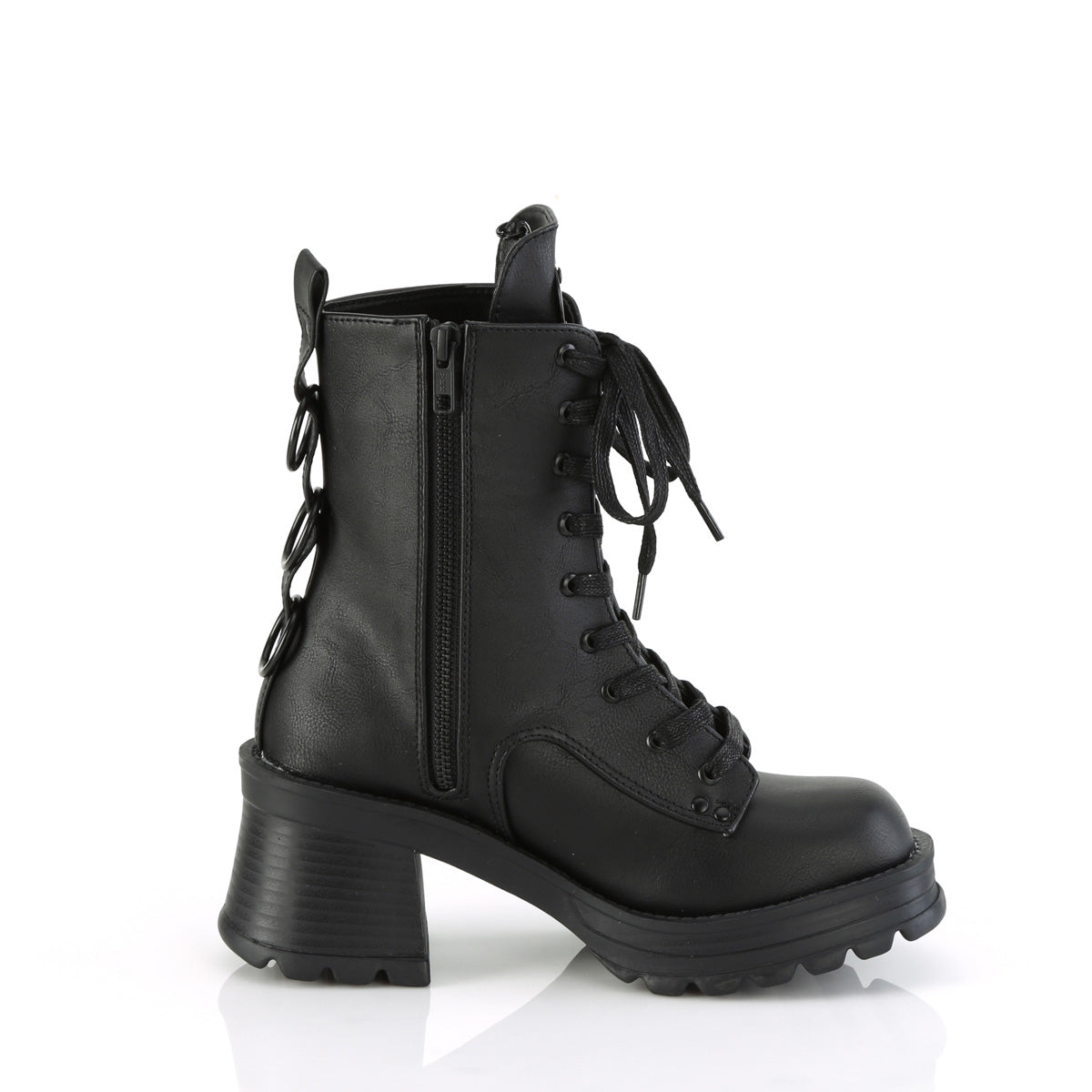 DemoniaCult  Ankle Boots BRATTY-50 Blk Vegan Leather