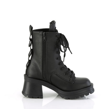 DemoniaCult  Ankle Boots BRATTY-50 Blk Vegan Leather