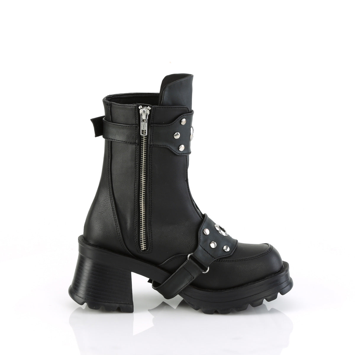 DemoniaCult  Ankle Boots BRATTY-56 Blk Vegan Leather