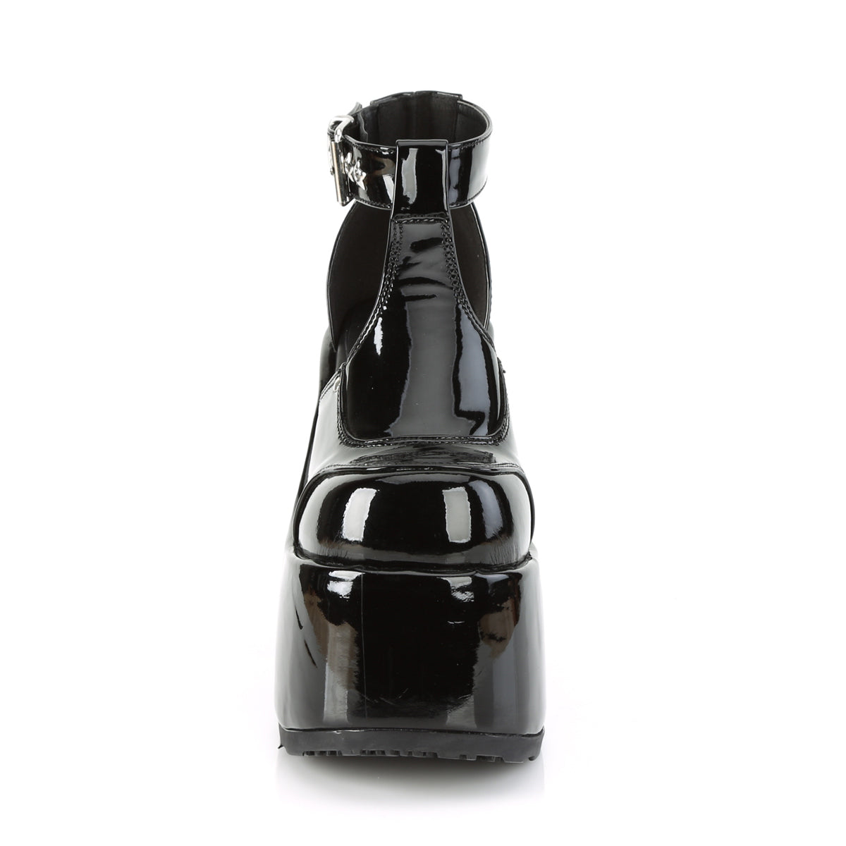DemoniaCult Sandales féminines CAMEL-103 blk pat