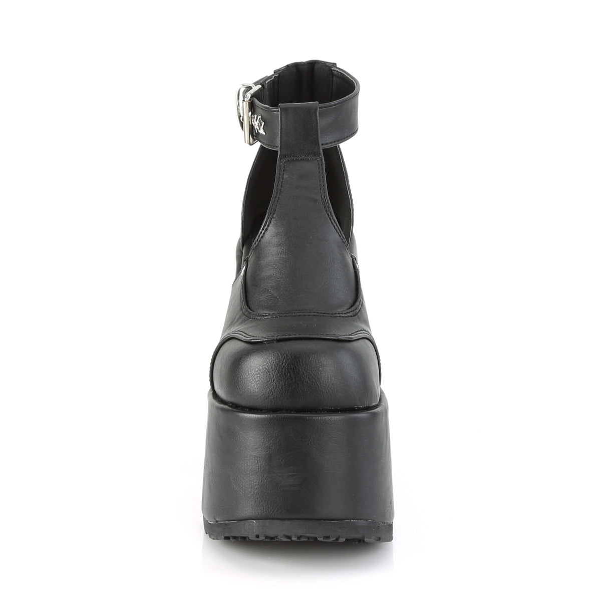 DemoniaCult Sandales féminines CAMEL-103 Cuir végétalien BLK