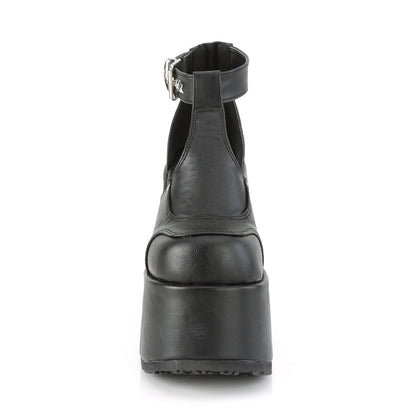 DemoniaCult Sandales féminines CAMEL-103 Cuir végétalien BLK