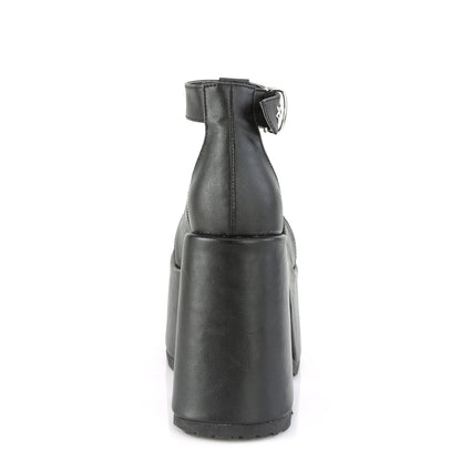 DemoniaCult Sandales féminines CAMEL-103 Cuir végétalien BLK