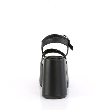 DemoniaCult  Des sandales CAMEL-17 Cuir végétalien BLK