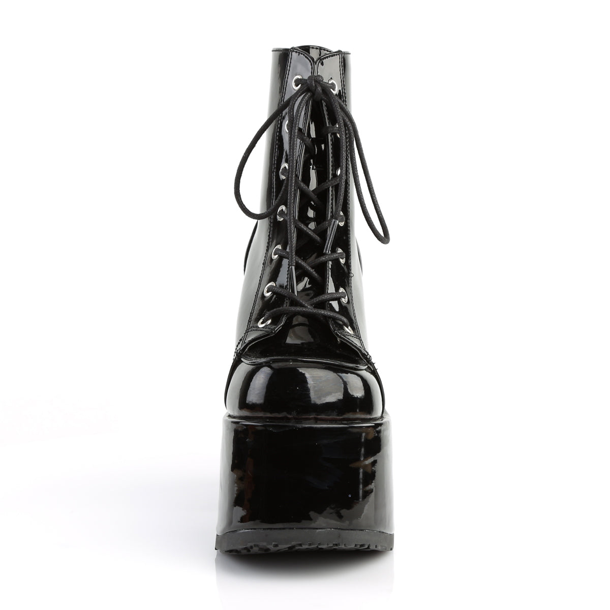 DemoniaCult Bottes de cheville des femmes CAMEL-203 blk pat