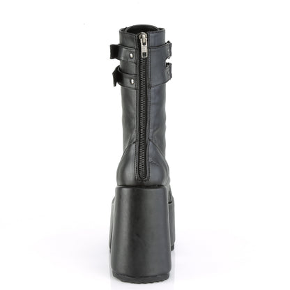 DemoniaCult Bottes de femmes CAMEL-250 Cuir végétalien BLK