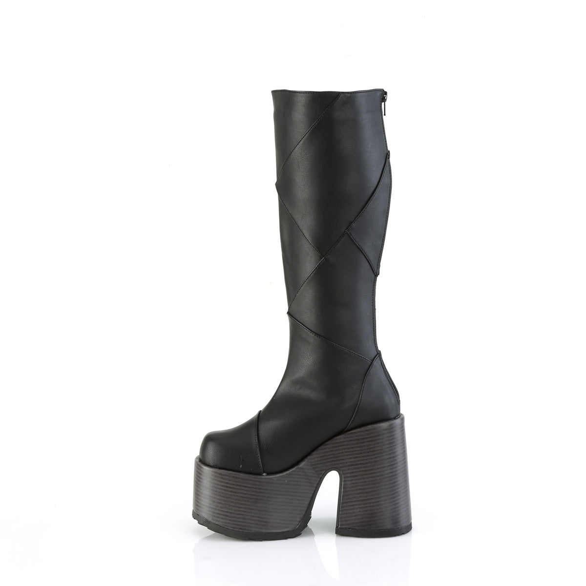 DemoniaCult  Boots CAMEL-280 Blk Vegan Leather