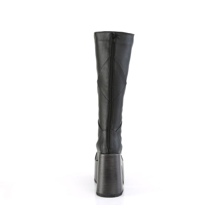 DemoniaCult  Boots CAMEL-280 Blk Vegan Leather