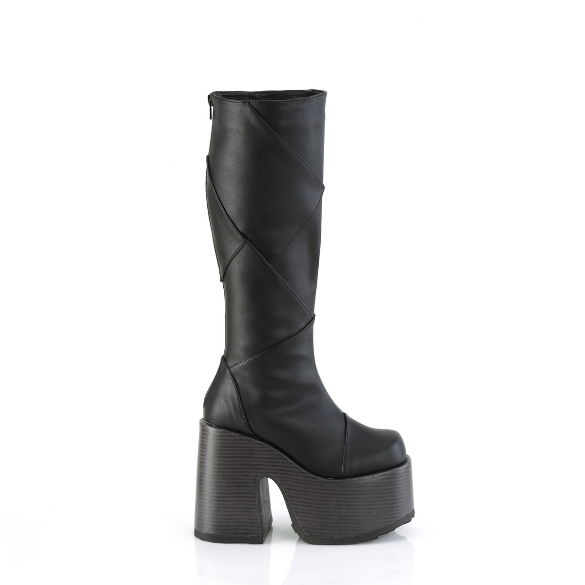 DemoniaCult  Boots CAMEL-280 Blk Vegan Leather