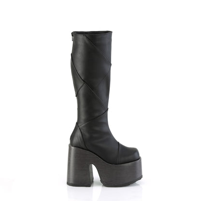DemoniaCult  Boots CAMEL-280 Blk Vegan Leather