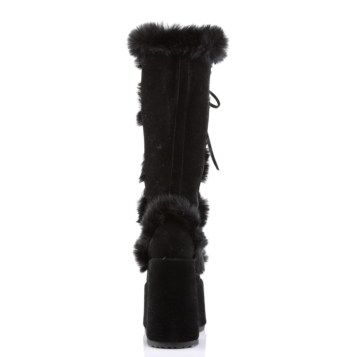 DemoniaCult Bottes de femmes CAMEL-311 Blk Suede végétalien