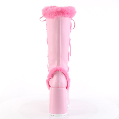 DemoniaCult  Boots CAMEL-311 B. Pink Vegan Leather