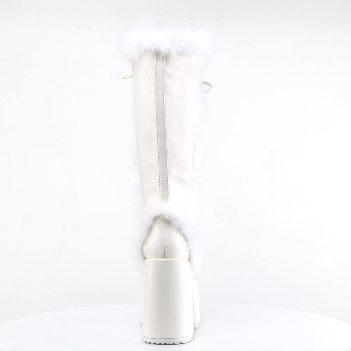 DemoniaCult Bottes de femmes CAMEL-311 Wht Vegan Leather