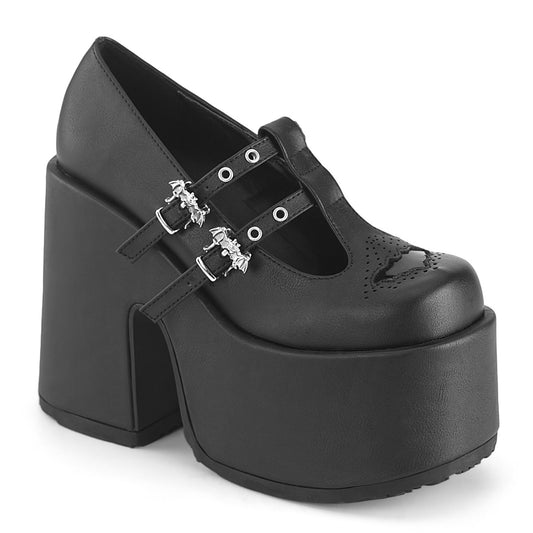 DemoniaCult  Pompes CAMEL-55 Cuir végétalien BLK