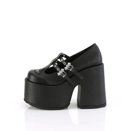 DemoniaCult  Pompes CAMEL-55 Cuir végétalien BLK
