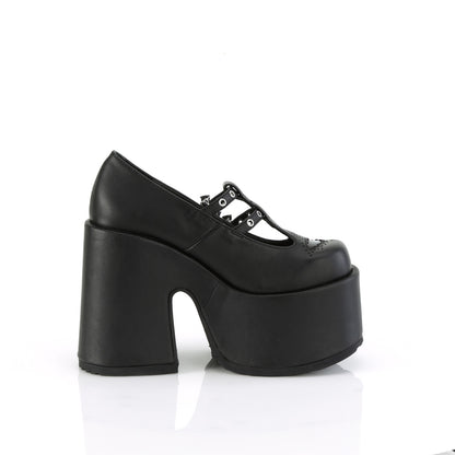 DemoniaCult  Pompes CAMEL-55 Cuir végétalien BLK