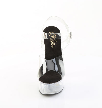 Pleaser Women's Platform Shoes CAPTIVA-608 Clr-Blk/Clr