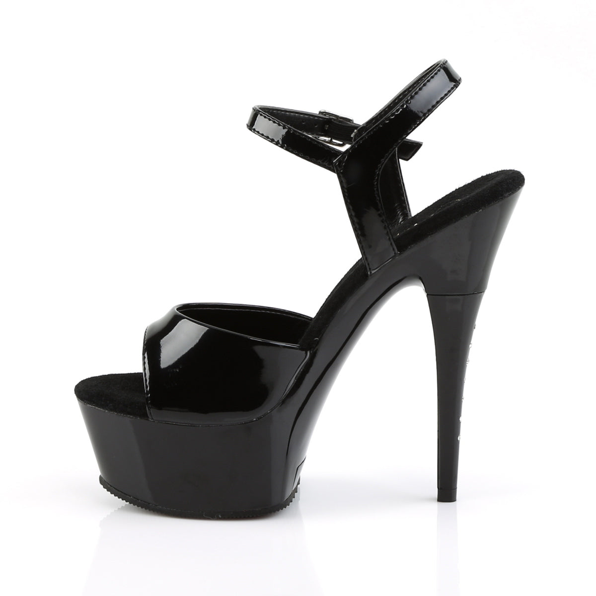 Pleaser Sandales pour femmes CAPTIVA-609 BLK PAT / BLK