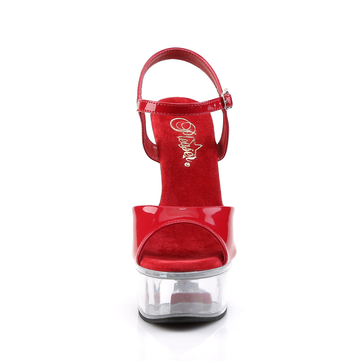 Pleaser Sandales pour femmes CAPTIVA-609 PAT / CLR rouge