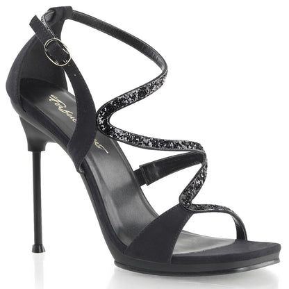 Fabulicious Sandales pour femmes CHIC-24 BLK V. SUDE-GLITTER / BLK MATTE