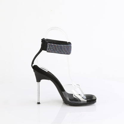 Fabulicious Women's Shoes CHIC-42 Clr-Blk Faux Leather-AB RS/Blk