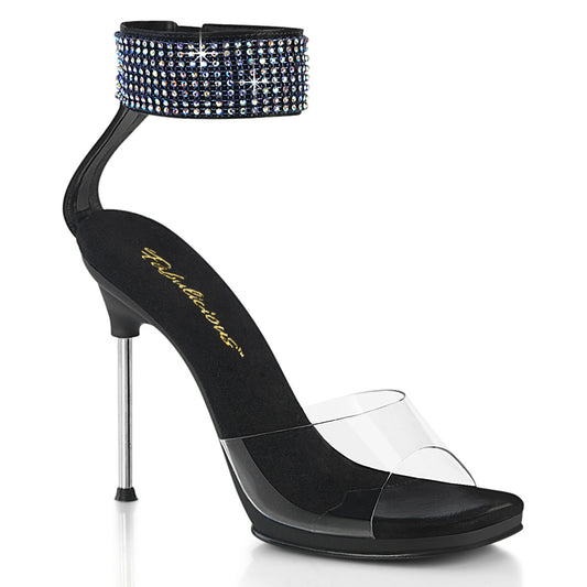 Fabulicious Women's Shoes CHIC-42 Clr-Blk Faux Leather-AB RS/Blk