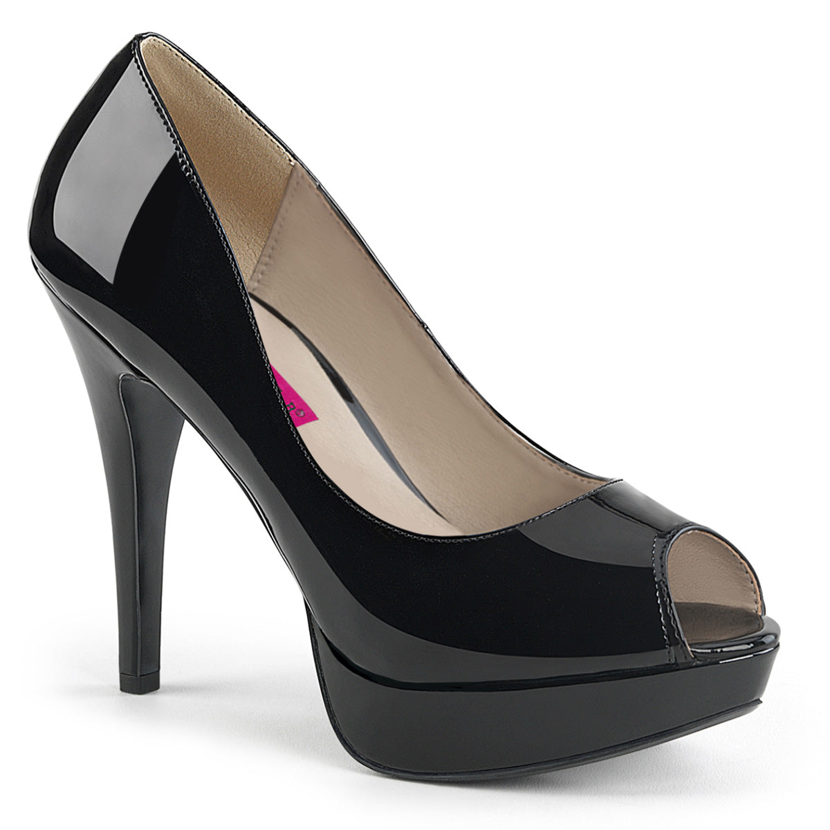 Pleaser Pink Label Pompes pour femmes CHLOE-01 blk pat