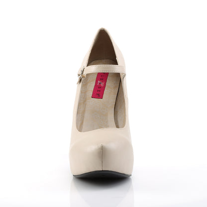 Pleaser Pink Label Pompes pour femmes CHLOE-02 cuir faux-faux crème