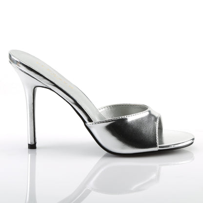 Pleaser Womens Pumps CLASSIQUE-01 Slv Metallic Pu