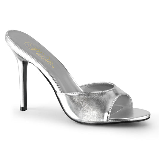 Pleaser Womens Pumps CLASSIQUE-01 Slv Metallic Pu