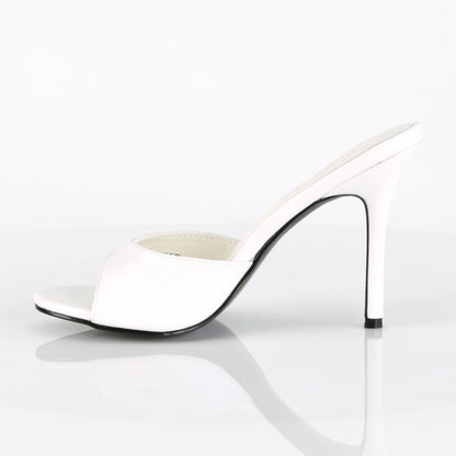 Pleaser Womens Pumps CLASSIQUE-01 Wht Kid Pu