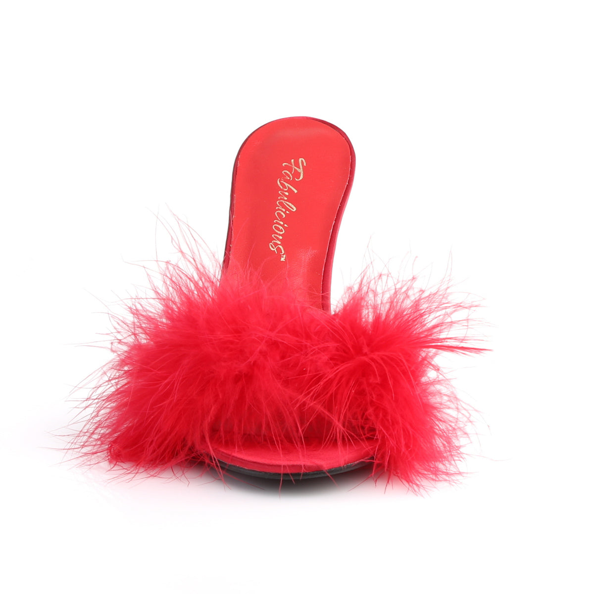 Fabulicious Sandales pour femmes CLASSIQUE-01f rouge pu-fourrure