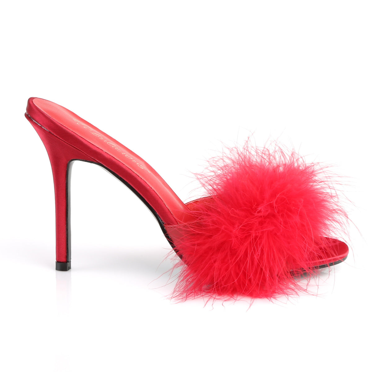 Fabulicious Sandales pour femmes CLASSIQUE-01f rouge pu-fourrure