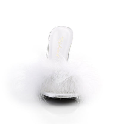 Fabulicious Sandales pour femmes CLASSIQUE-01f wht pu-fourrure