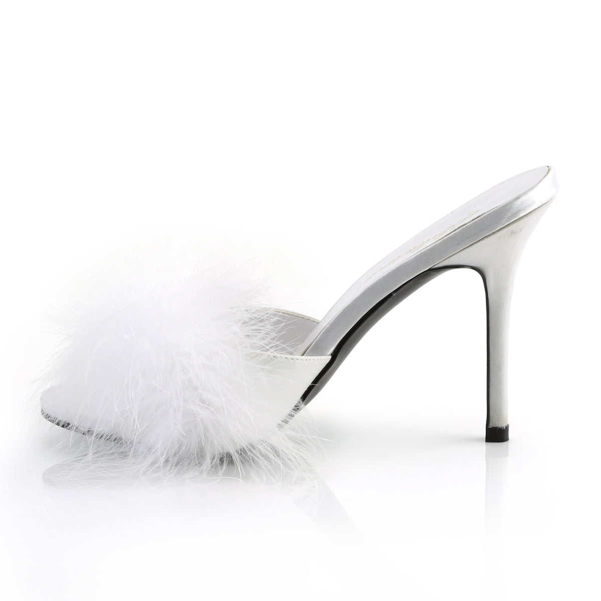 Fabulicious Sandales pour femmes CLASSIQUE-01f wht pu-fourrure