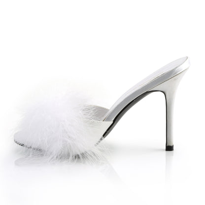Fabulicious Sandales pour femmes CLASSIQUE-01f wht pu-fourrure