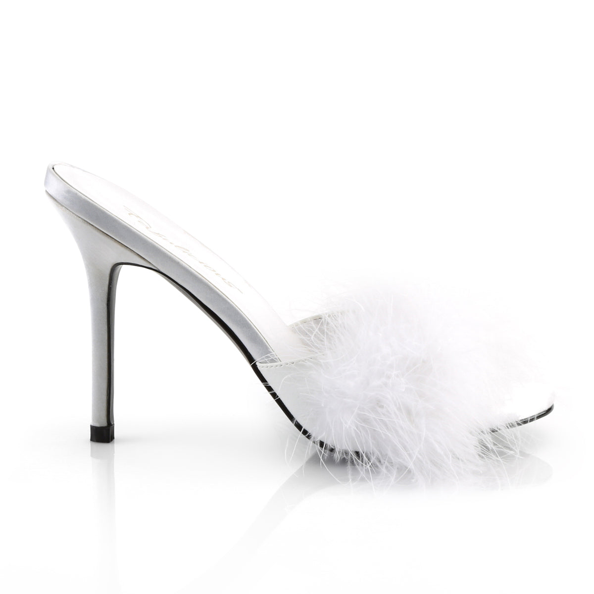 Fabulicious Sandales pour femmes CLASSIQUE-01f wht pu-fourrure