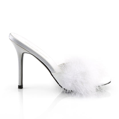 Fabulicious Sandales pour femmes CLASSIQUE-01f wht pu-fourrure