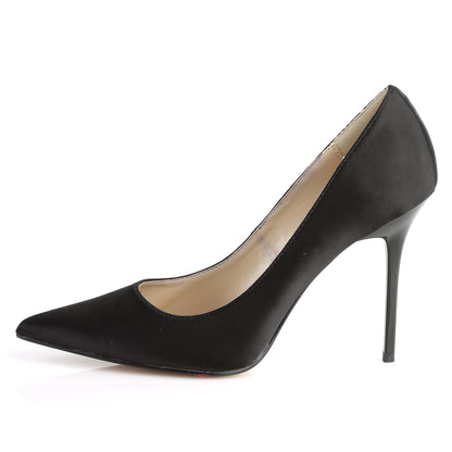 Pleaser Pompes pour femmes CLASSIQUE-20 blk satin