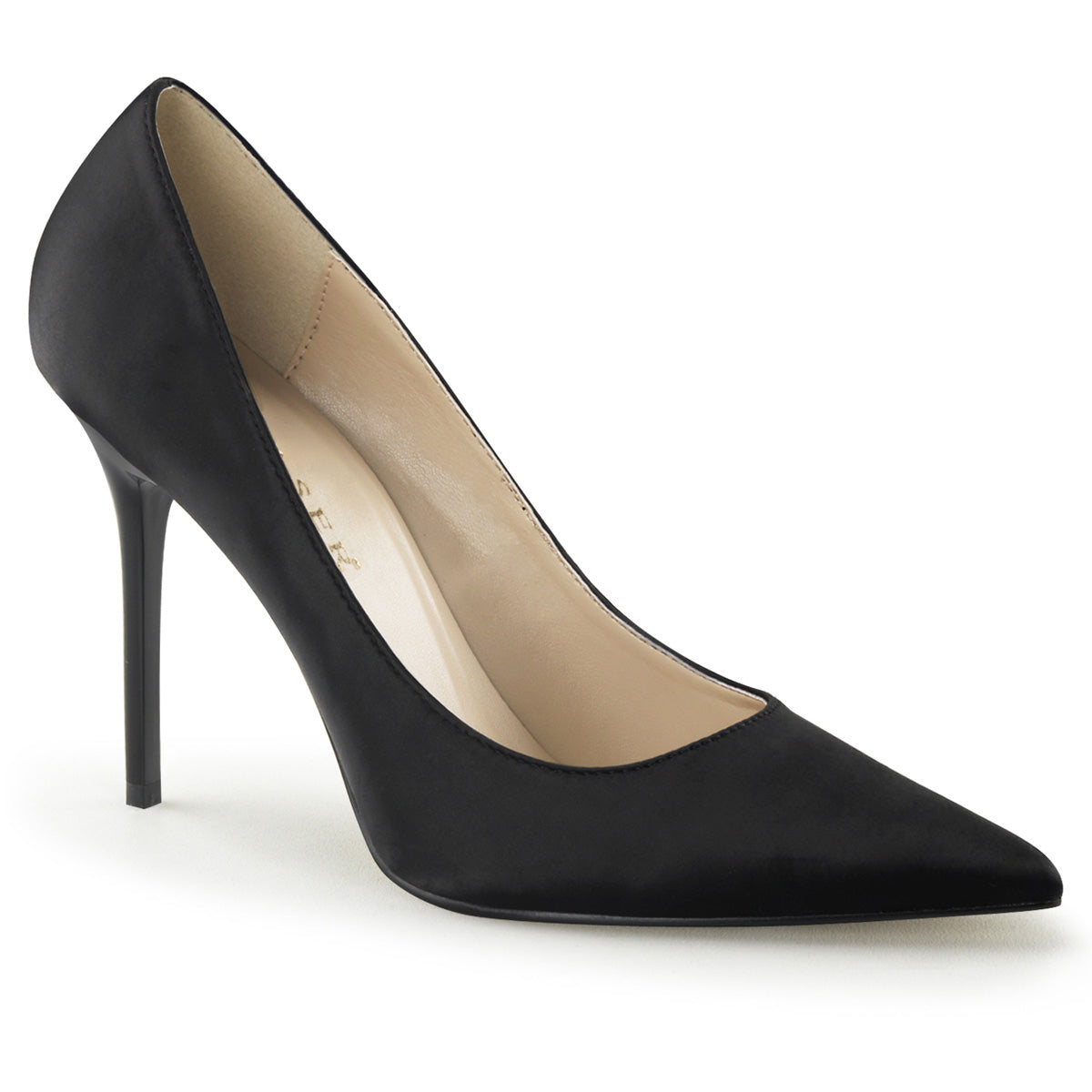 Pleaser Pompes pour femmes CLASSIQUE-20 blk satin