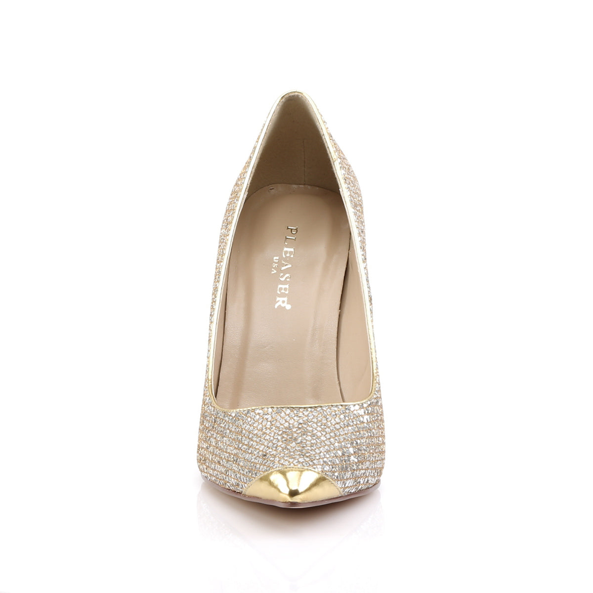 Pleaser Pompes pour femmes CLASSIQUE-20 or scintillant boiteux