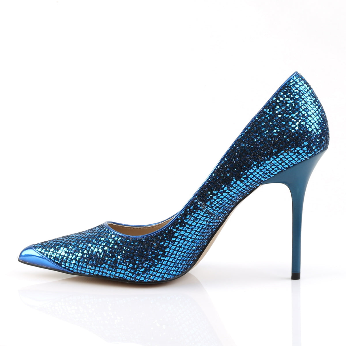 Pleaser Pompes pour femmes CLASSIQUETissu boiteux bleu marine bleu marine
