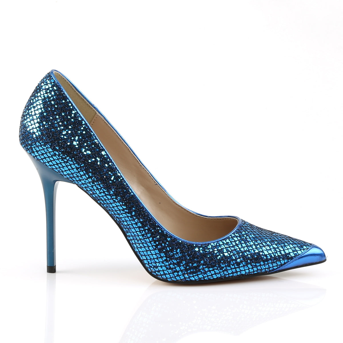 Pleaser Pompes pour femmes CLASSIQUETissu boiteux bleu marine bleu marine